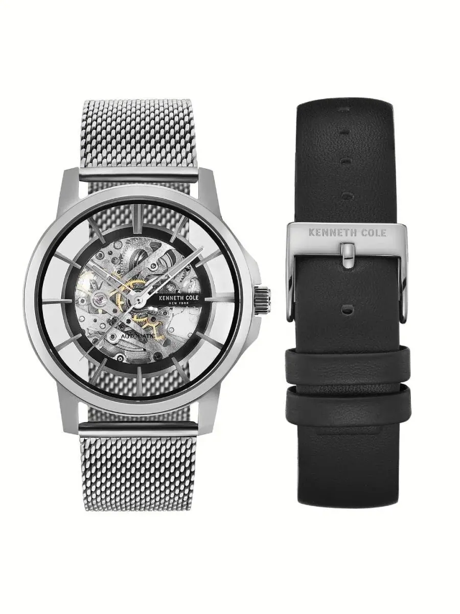 Мужские часы Kenneth Cole New York с автоматическим скелетонизированным циферблатом KC5022700510