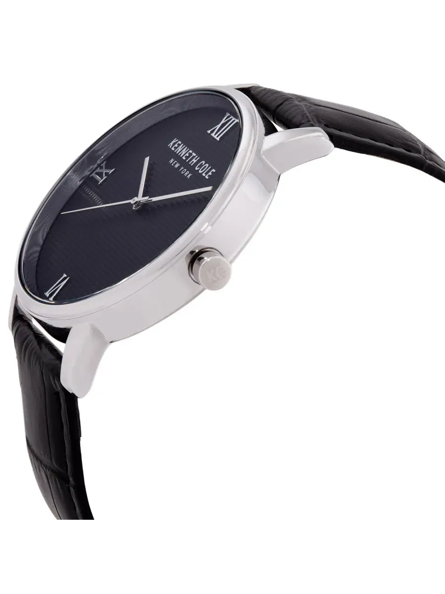 Мужские часы Kenneth Cole New York с черным кварцевым циферблатом KCWGA7006701 — изображение 2 из 3, оттенок серебряный