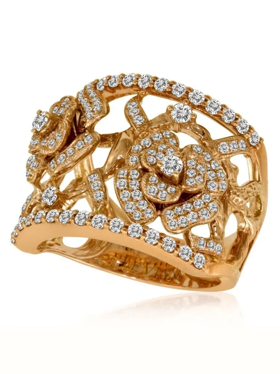 Кольца Le Vian Ladies Red Carpet, выполненные в 14-каратном клубничном золоте — белый