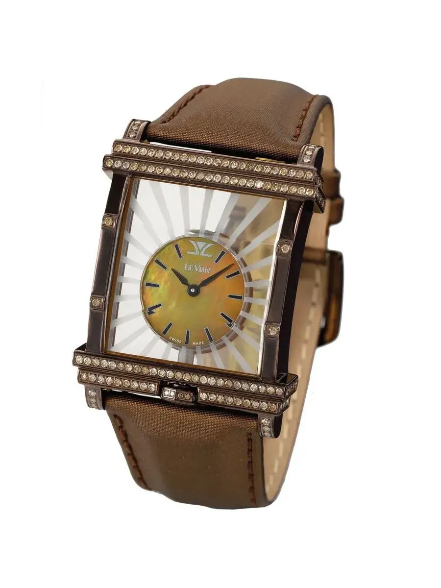 Часы унисекс Le Vian Floater с кварцем, бриллиантом и шампаневым циферблатом LV767RSMP