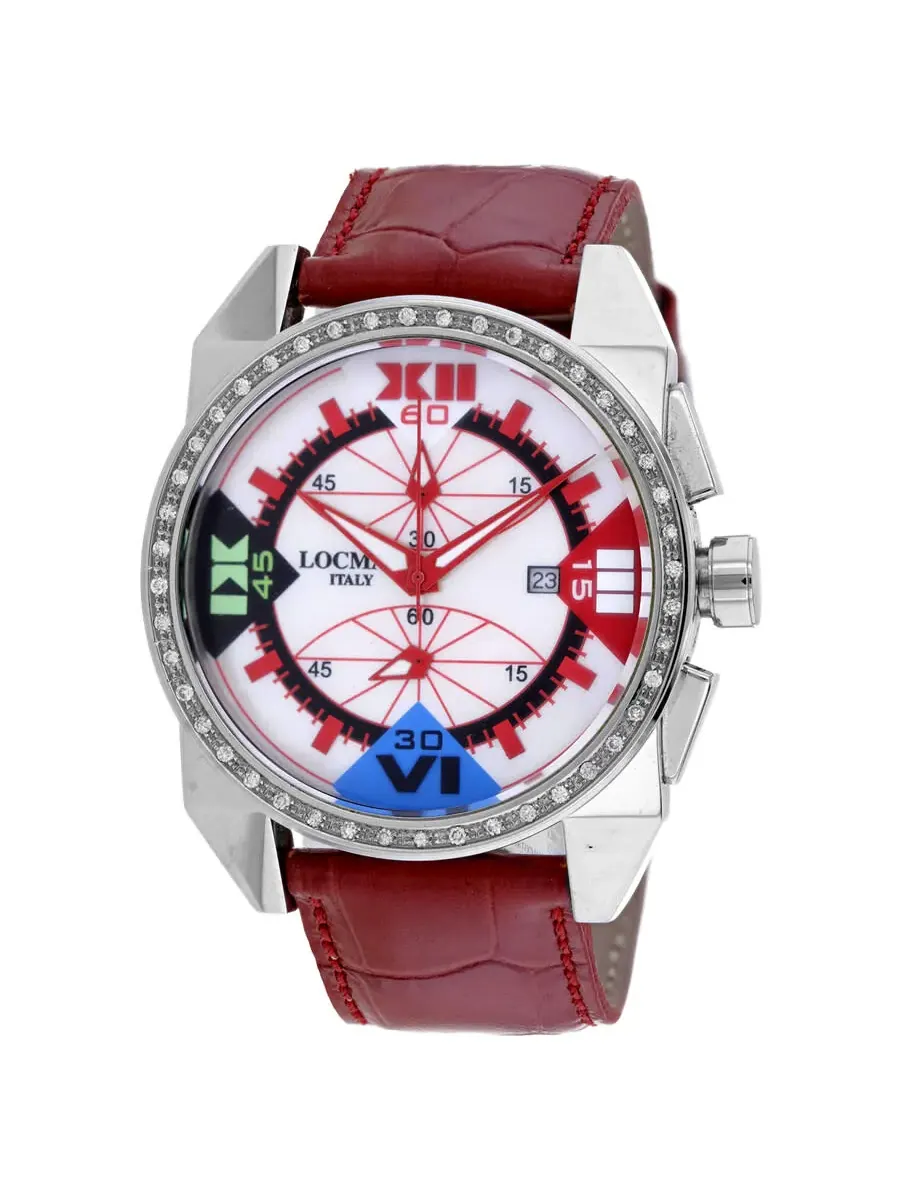 Женские кварцевые часы Locman Classic Chronograph 160MOPRDD/RD — серебристый