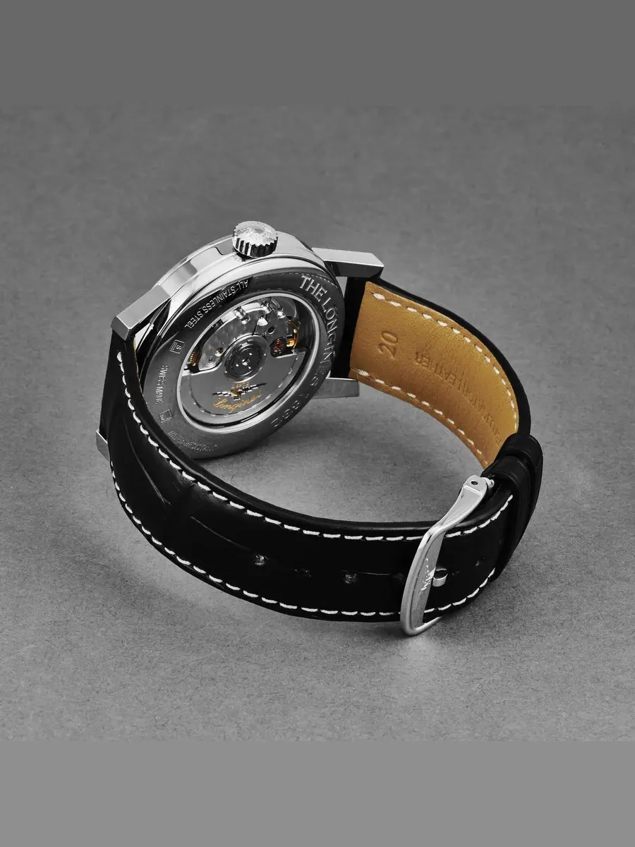 Мужские автоматические часы Longines 1832 с черным циферблатом L4.827.4.52.0 — изображение 3 из 4, оттенок серебряный