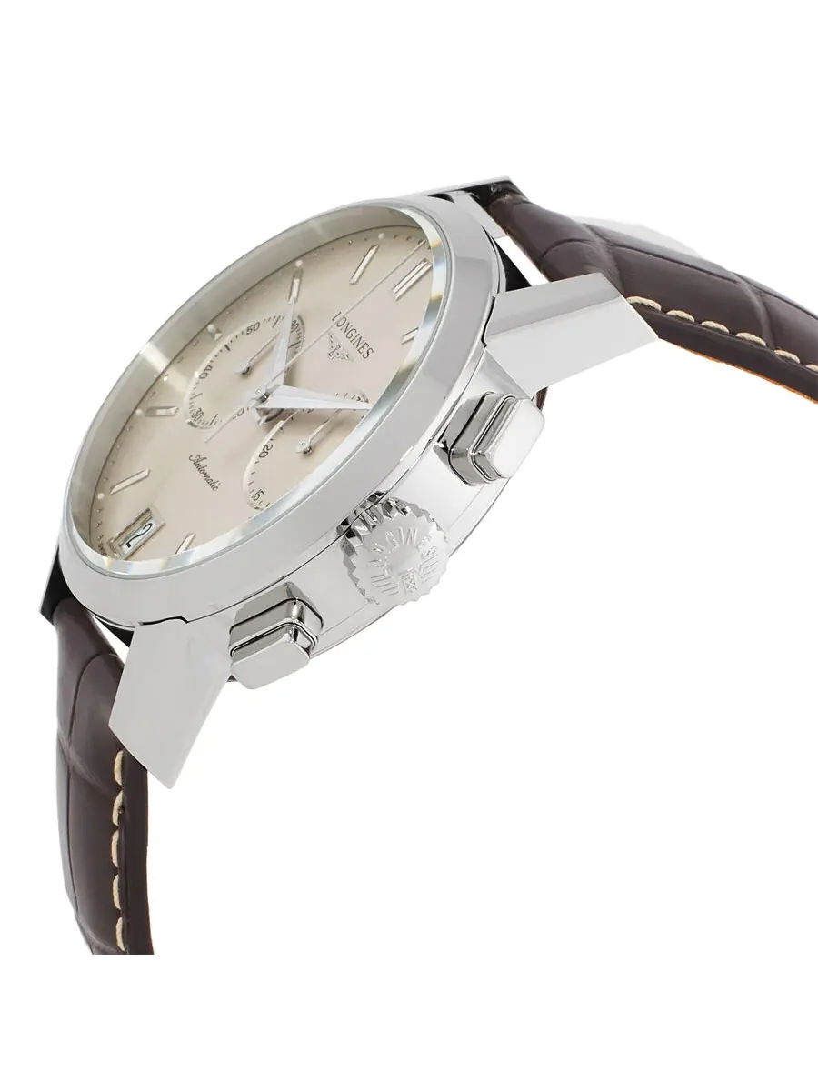Мужские часы Longines 1832 Chronograph Automatic с бежевым циферблатом L48294922 — изображение 2 из 3, оттенок серебряный