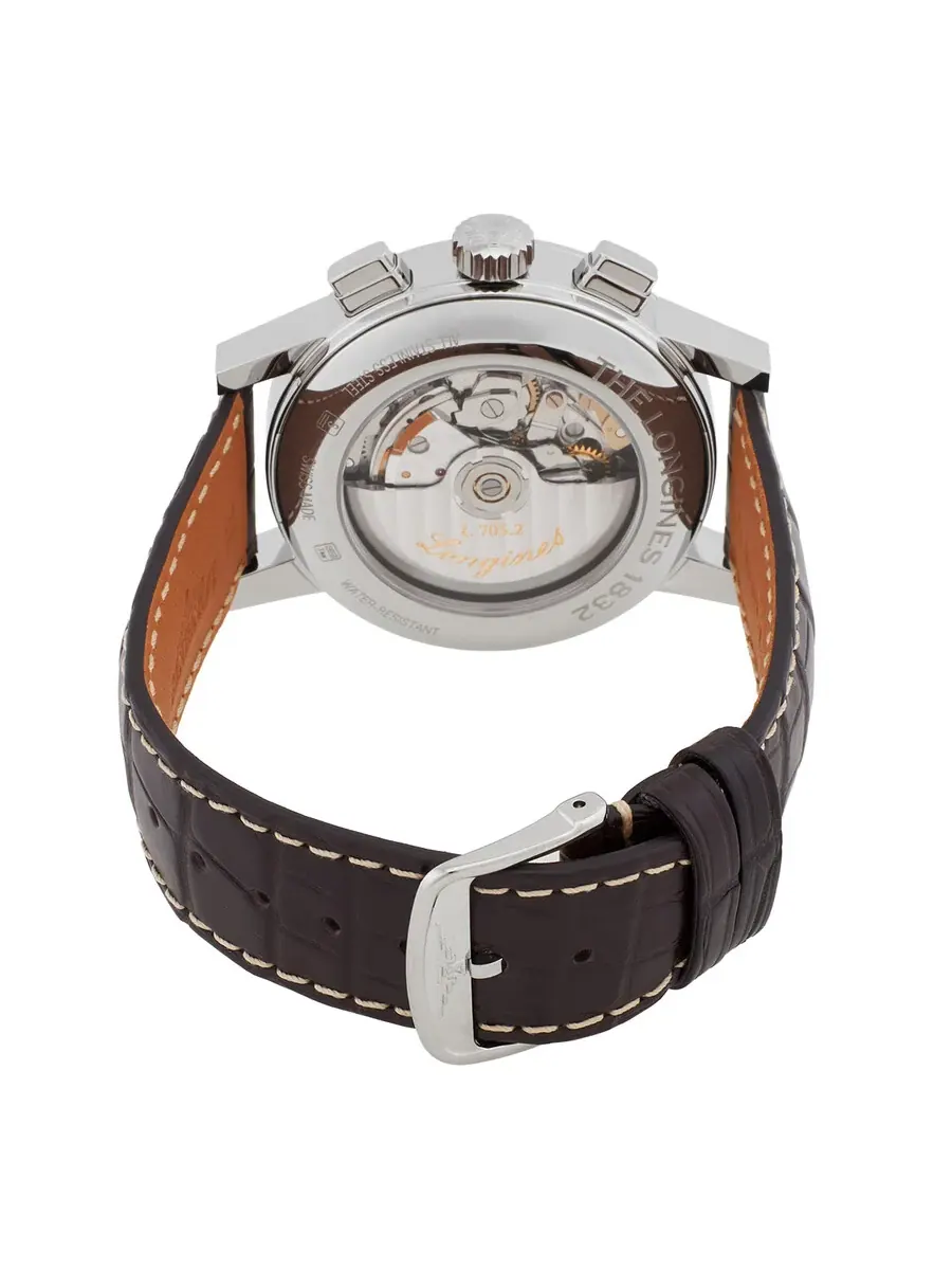 Мужские часы Longines 1832 Chronograph Automatic с бежевым циферблатом L48294922 — изображение 3 из 3, оттенок серебряный