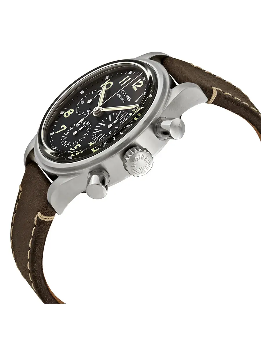 Мужские механические часы с хронографом Longines Avigation Bigeye L28164532 — изображение 2 из 3, оттенок серебряный