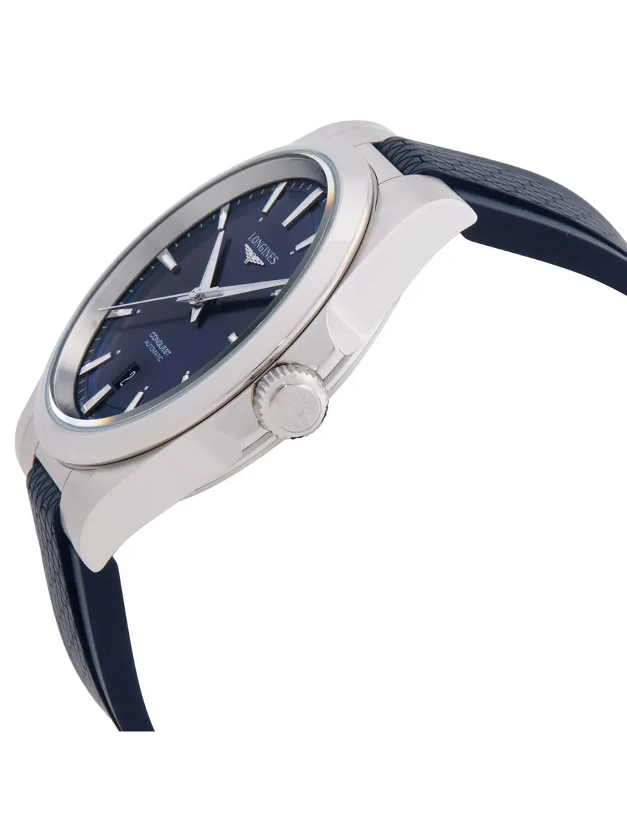 Мужские часы Longines Conquest Automatic с синим циферблатом L3.830.4.92.9 — изображение 2 из 3, оттенок серебряный