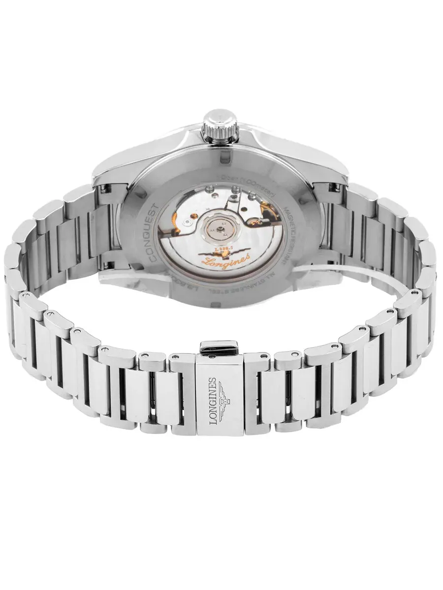 Мужские автоматические часы Longines Conquest с синим циферблатом L3.830.4.92.6 — изображение 3 из 3, оттенок серебряный