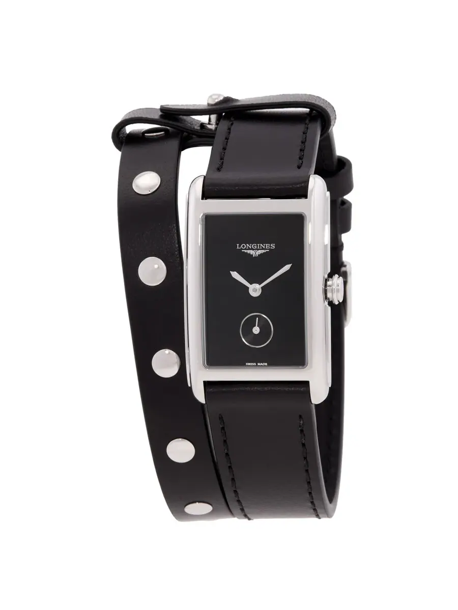 Кварцевые часы Longines Dolcevita X YVY с черным циферблатом L5.512.4.59.2