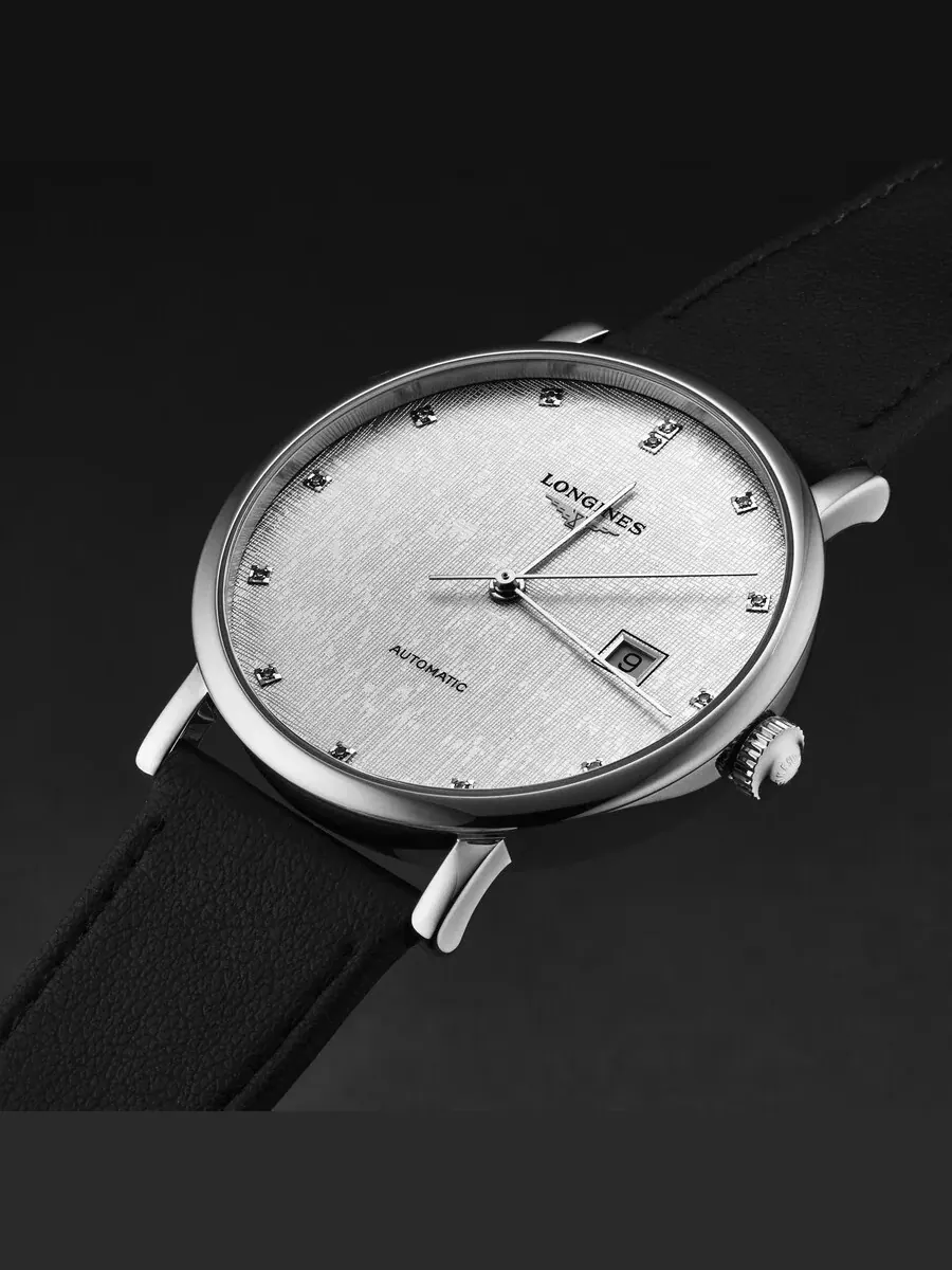 Мужские часы Longines Elegant Automatic с серебристым циферблатом и бриллиантами L4.911.4.77.2 — изображение 2 из 4