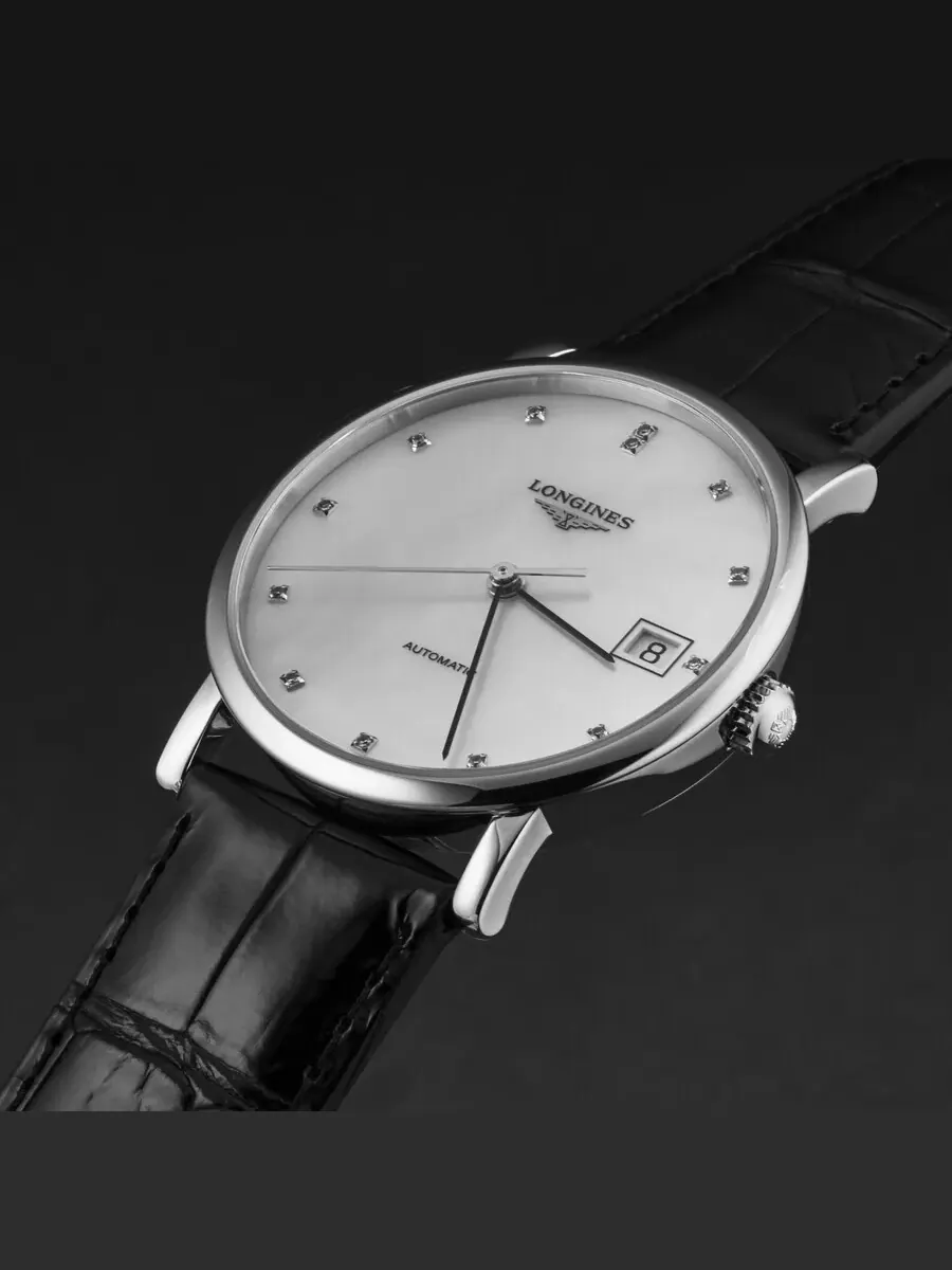 Женские часы Longines Elegant Automatic с белым циферблатом и бриллиантами L4.809.4.87.2 — изображение 2 из 4