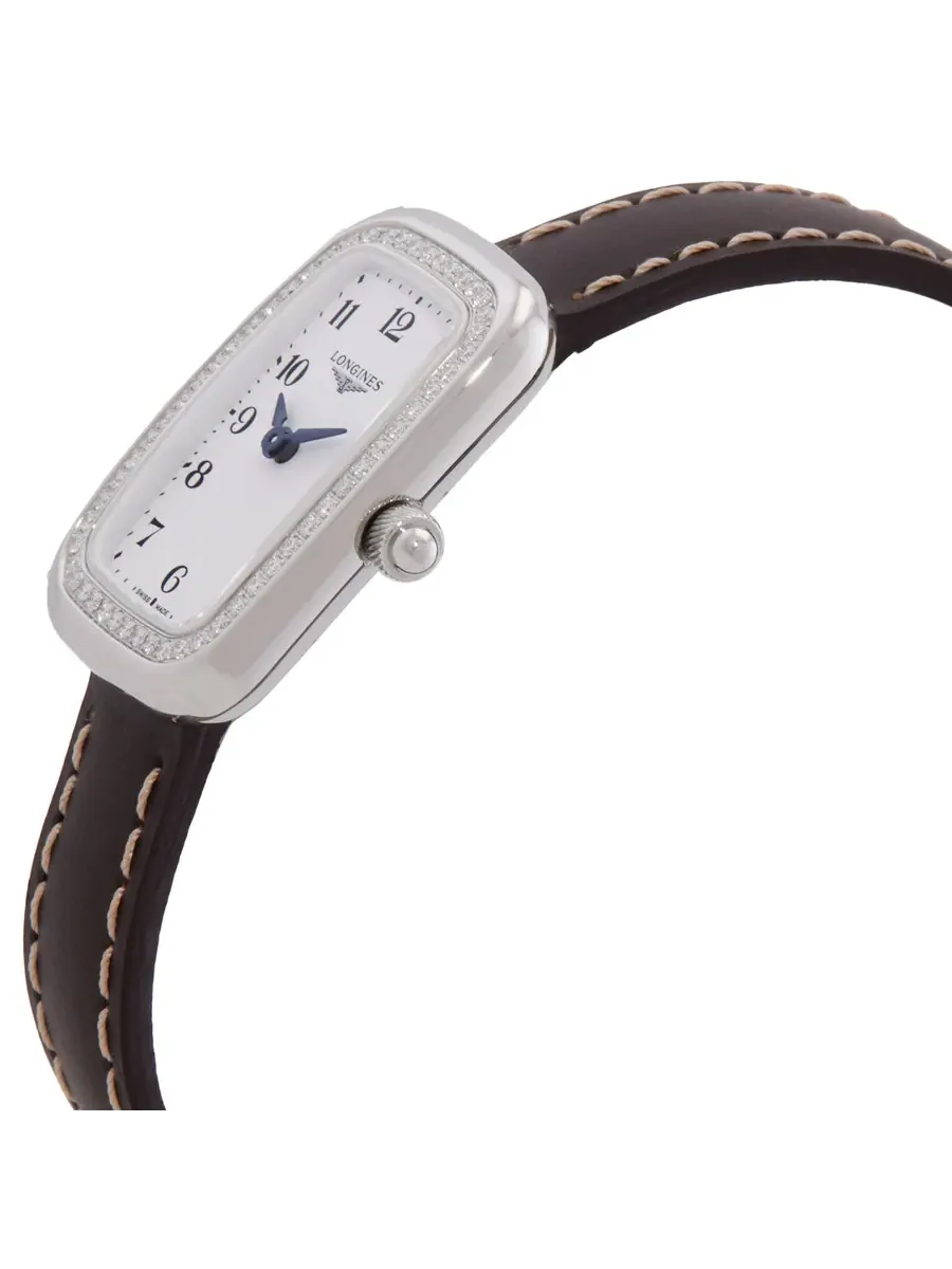 Женские кварцевые часы Longines Equestrian с бриллиантами и белым циферблатом L6.140.0.13.2 — изображение 2 из 3