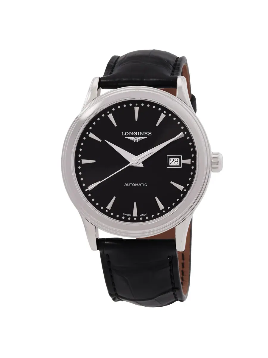 Мужские автоматические часы Longines Flagship с черным циферблатом L4.984.4.59.2