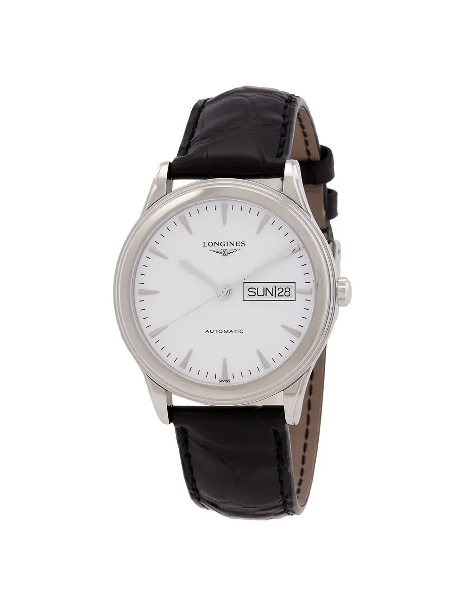 Мужские часы Longines Flagship с автоматическим механизмом и белым циферблатом L48994122