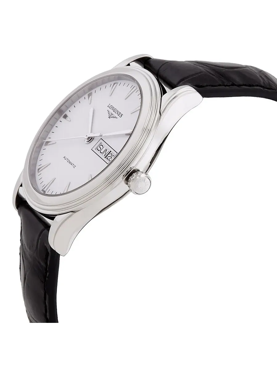 Мужские часы Longines Flagship с автоматическим механизмом и белым циферблатом L48994122 — изображение 2 из 3