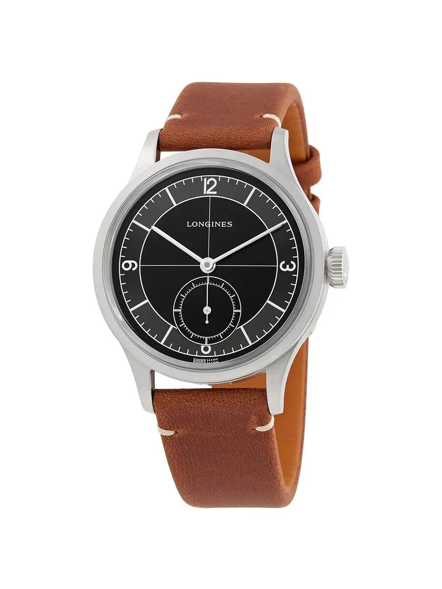 Мужские часы Longines Heritage Classic Automatic с черным циферблатом L2.828.4.53.2