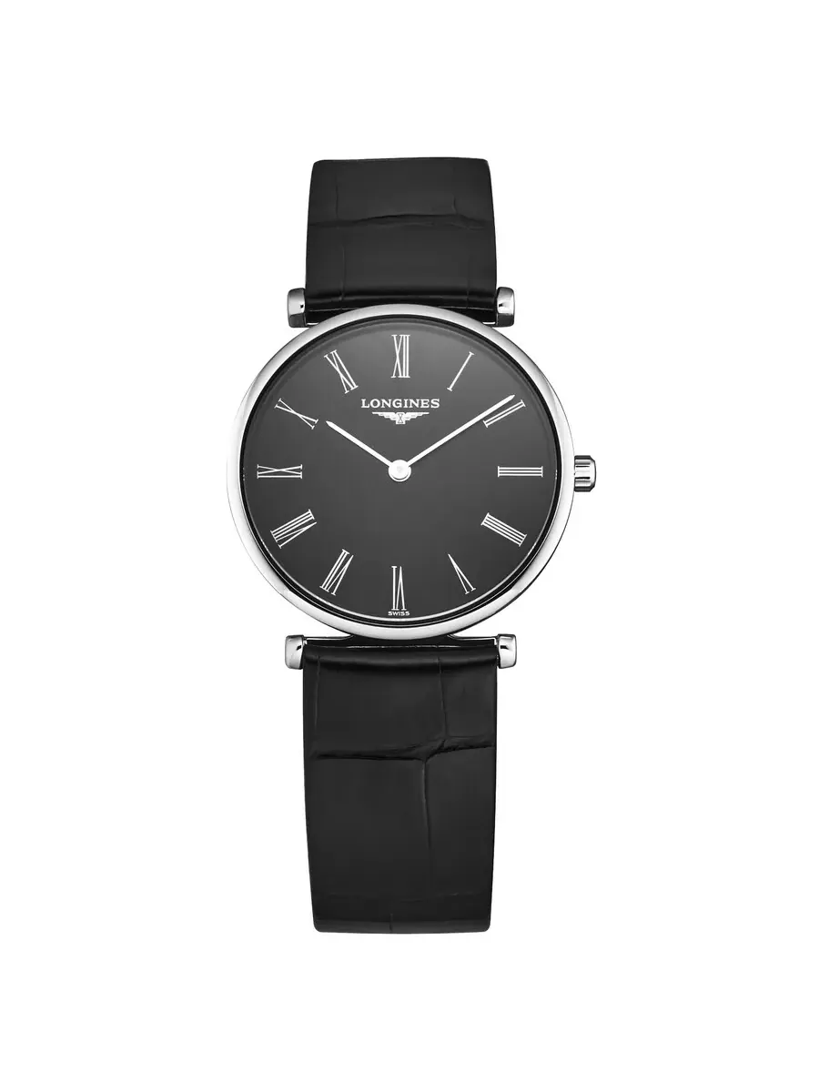 Женские часы Longines La Grande Classique Quartz с черным циферблатом L4.512.4.51.2