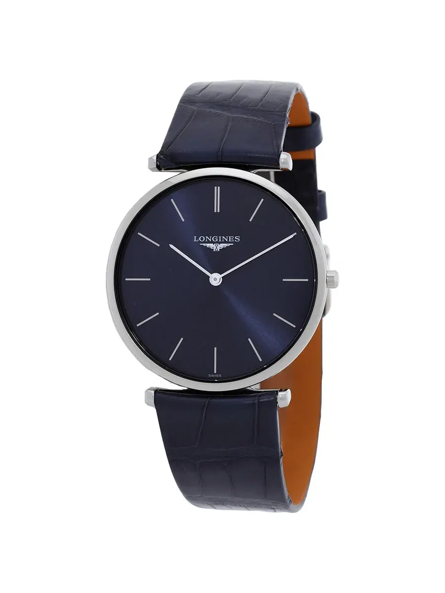 Женские и мужские часы Longines La Grande Classique с кварцевым механизмом и синим циферблатом L4.755.4.95.2