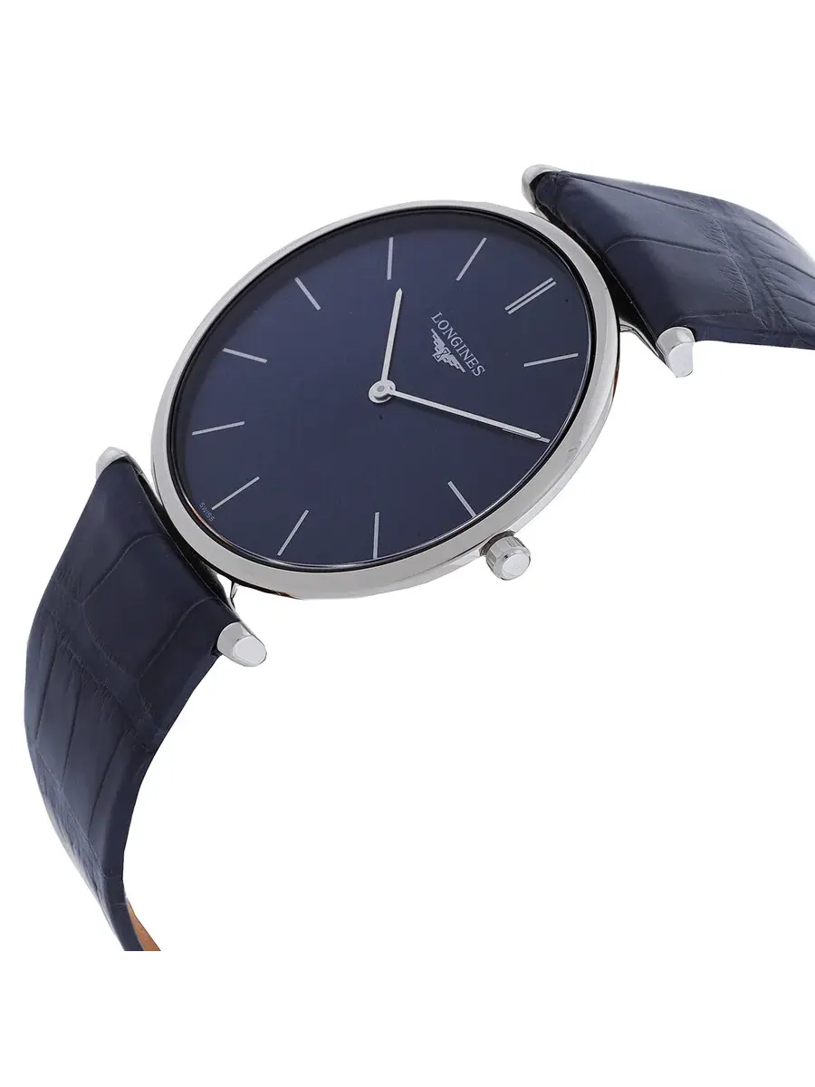 Женские и мужские часы Longines La Grande Classique с кварцевым механизмом и синим циферблатом L4.755.4.95.2, оттенок синий