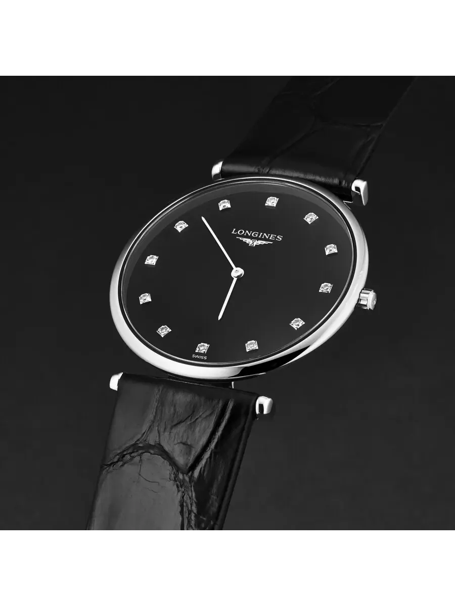 Женские часы Longines La Grande Classique Quartz с черным циферблатом и бриллиантами L4.709.4.55.2 — изображение 2 из 4