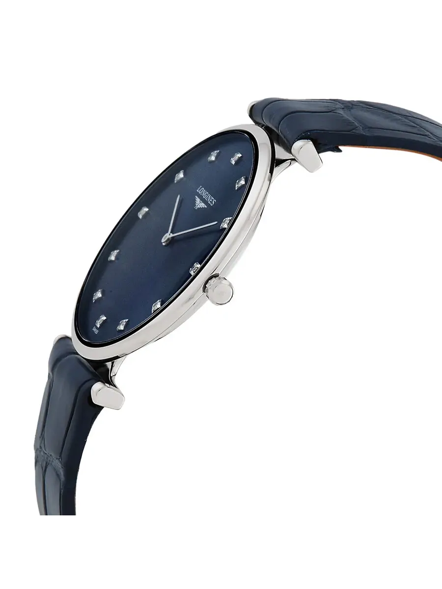 Женские часы Longines La Grande Classique Quartz с синим циферблатом и бриллиантами L4.709.4.97.2 — изображение 2 из 3