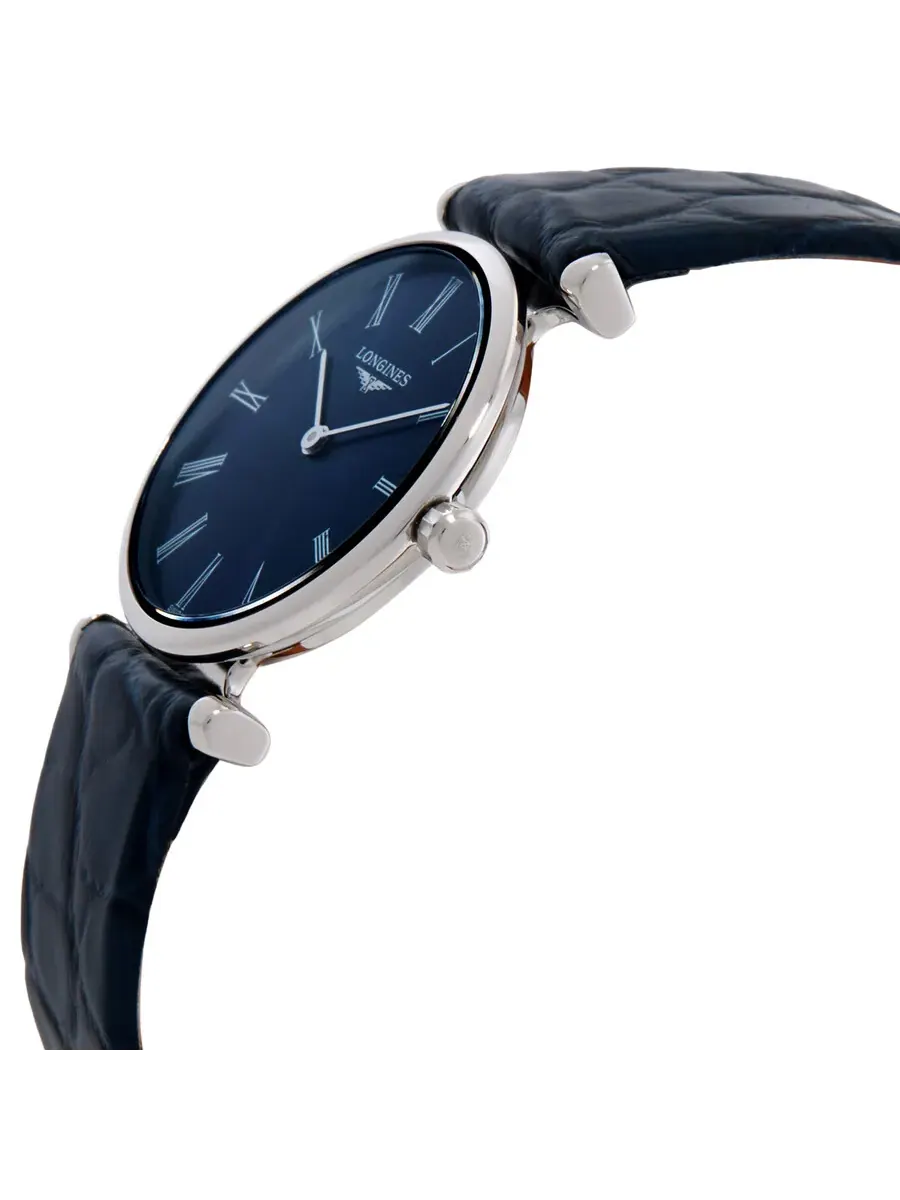 Женские часы Longines La Grande Quartz с синим циферблатом L42094942 — изображение 2 из 3, оттенок серебряный