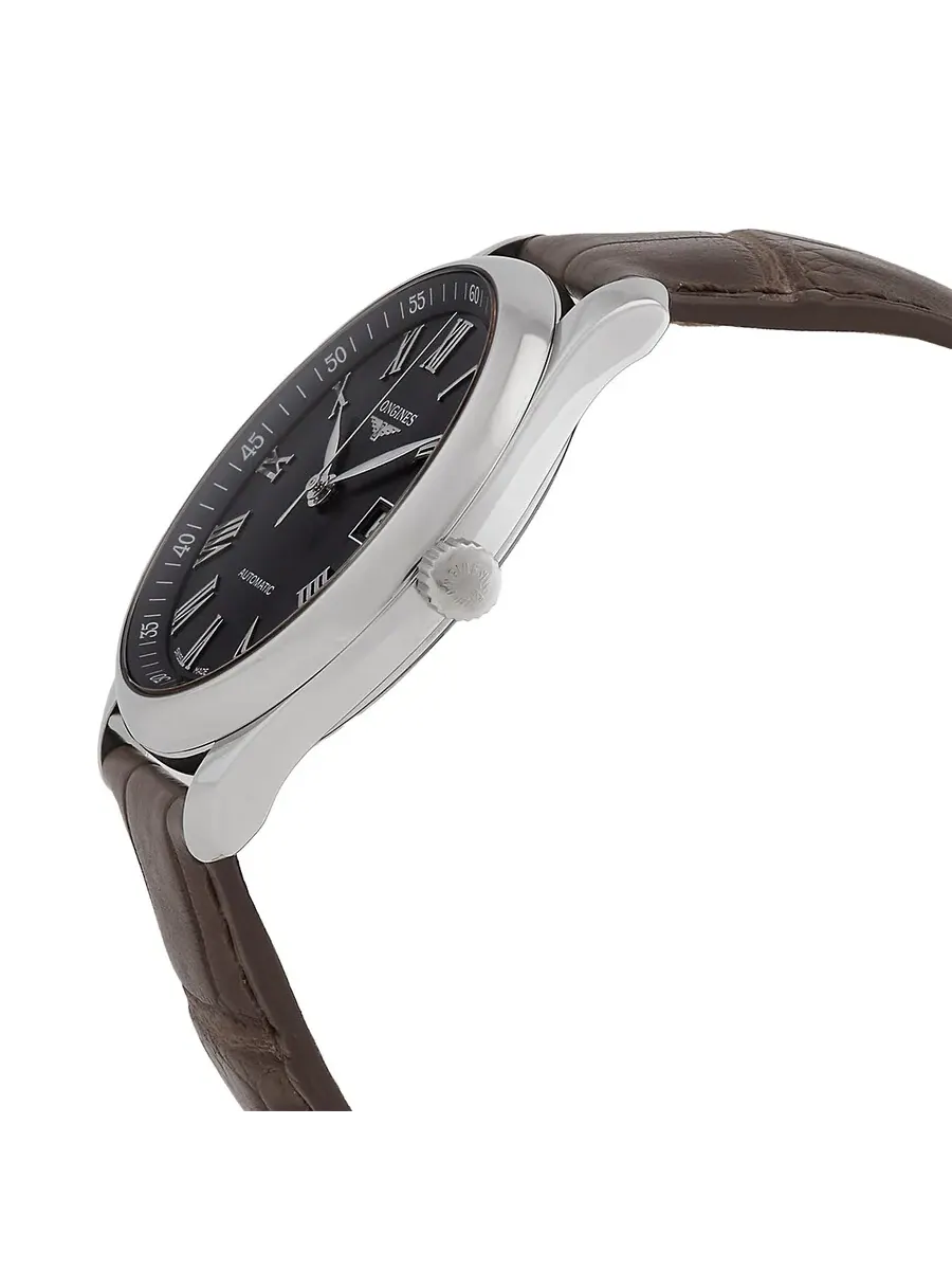 Мужские часы Longines Master Automatic с черным циферблатом L2.793.4.59.2 — изображение 2 из 3, оттенок серебряный