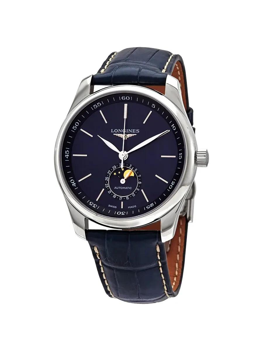 Мужские часы Longines Master Automatic Moonphase с синим циферблатом L29094920