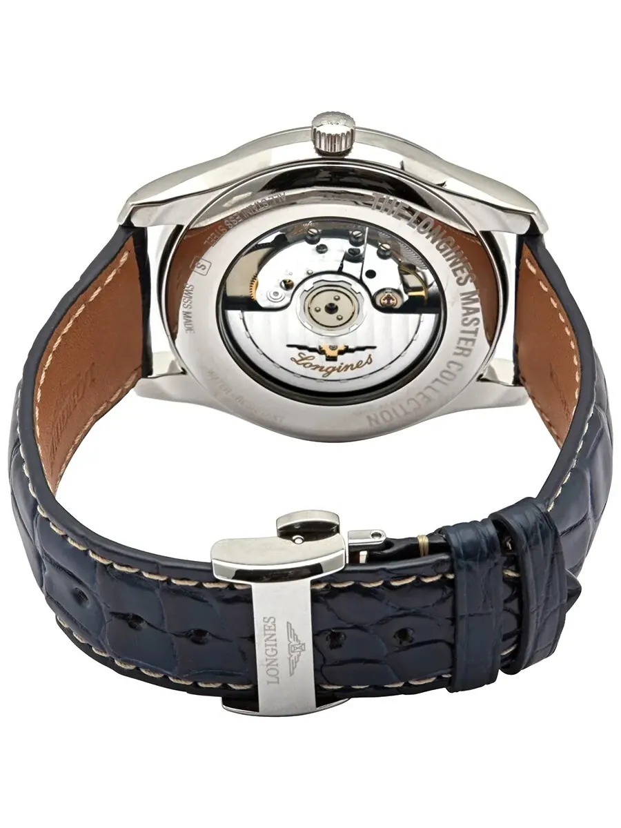 Мужские часы Longines Master Automatic Moonphase с синим циферблатом L29094920 — изображение 3 из 3, оттенок серебряный
