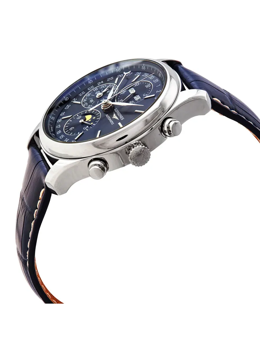 Мужские автоматические часы Longines Master Chronograph с синим циферблатом L27734920 — изображение 2 из 3