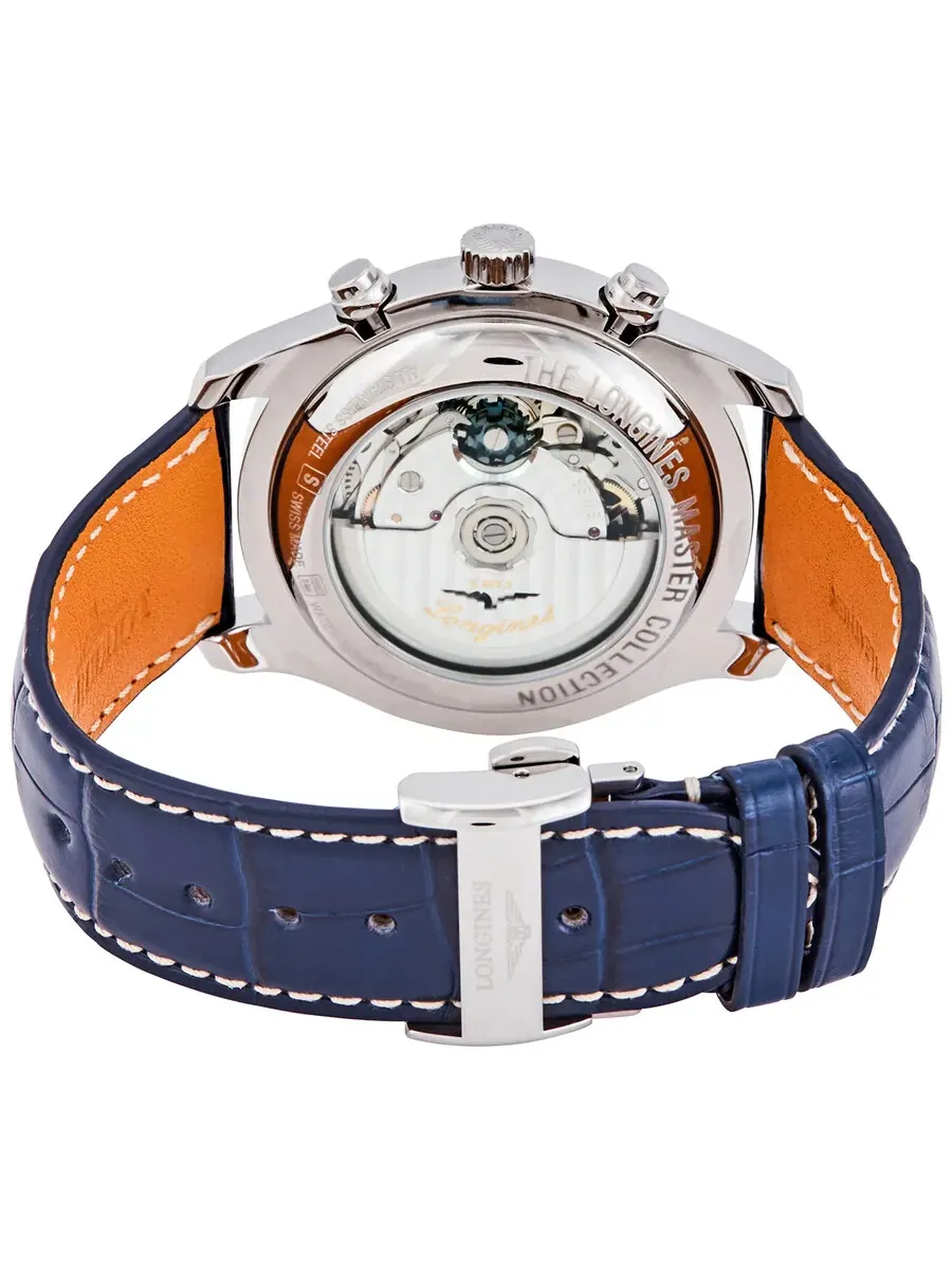 Мужские автоматические часы Longines Master Chronograph с синим циферблатом L27734920 — изображение 3 из 3