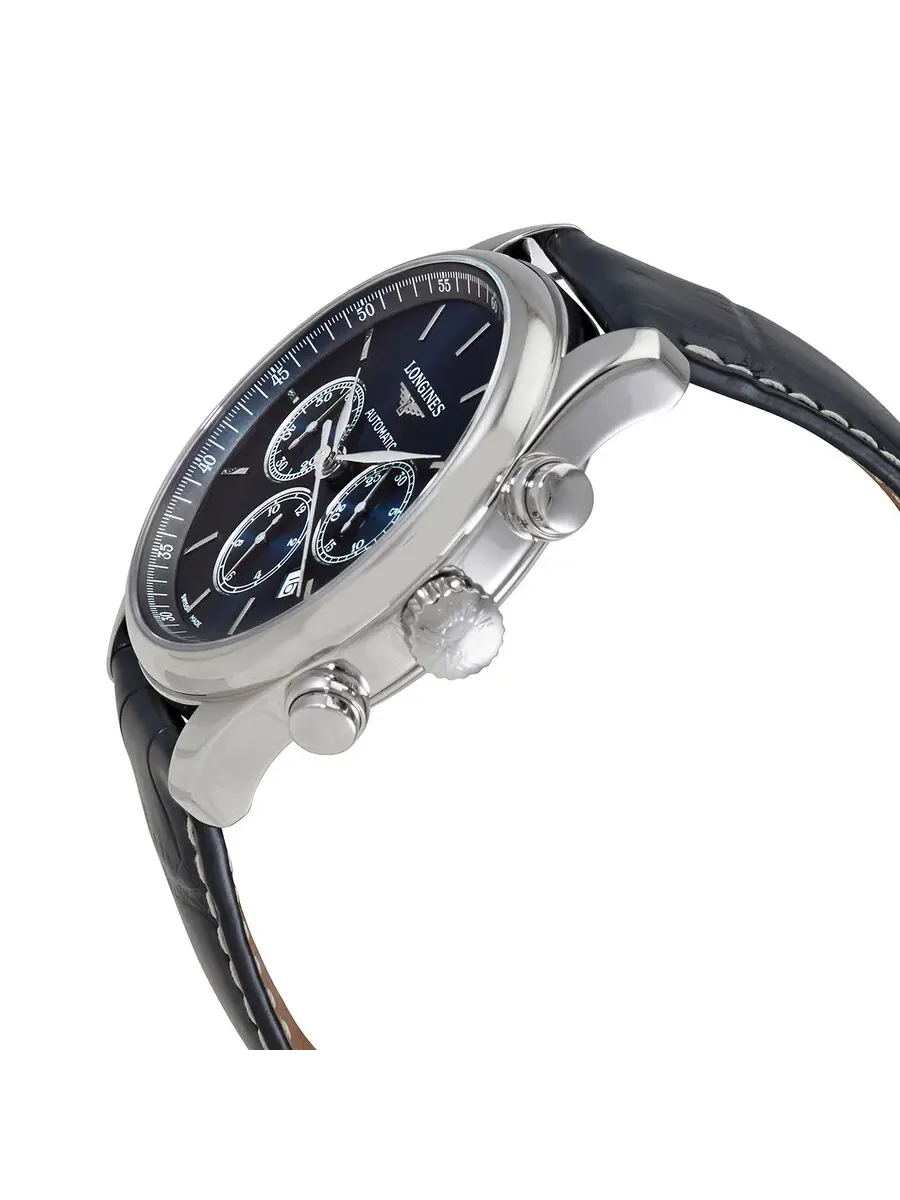 Мужские автоматические часы Longines Master Chronograph L2.859.4.92.0 — изображение 2 из 3, оттенок серебряный