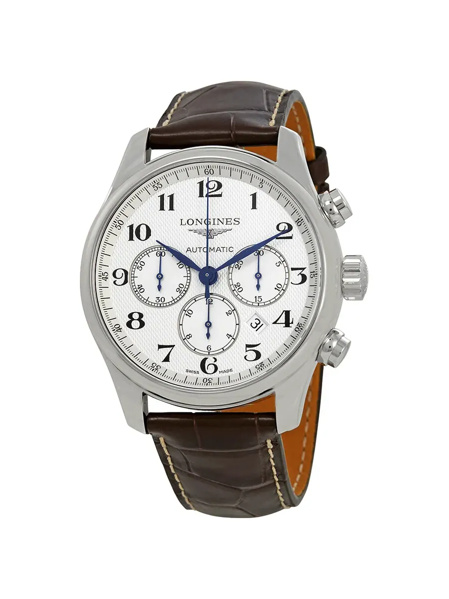 Мужские часы Longines Master Collection Chronograph Automatic с серебристым циферблатом L2.859.4.78.3