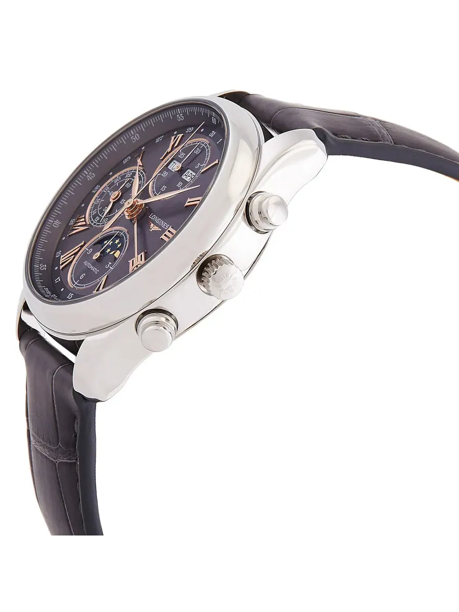 Мужские часы Longines Master Collection с хронографом, автоматическим механизмом и фазами Луны L2.673.4.61.2