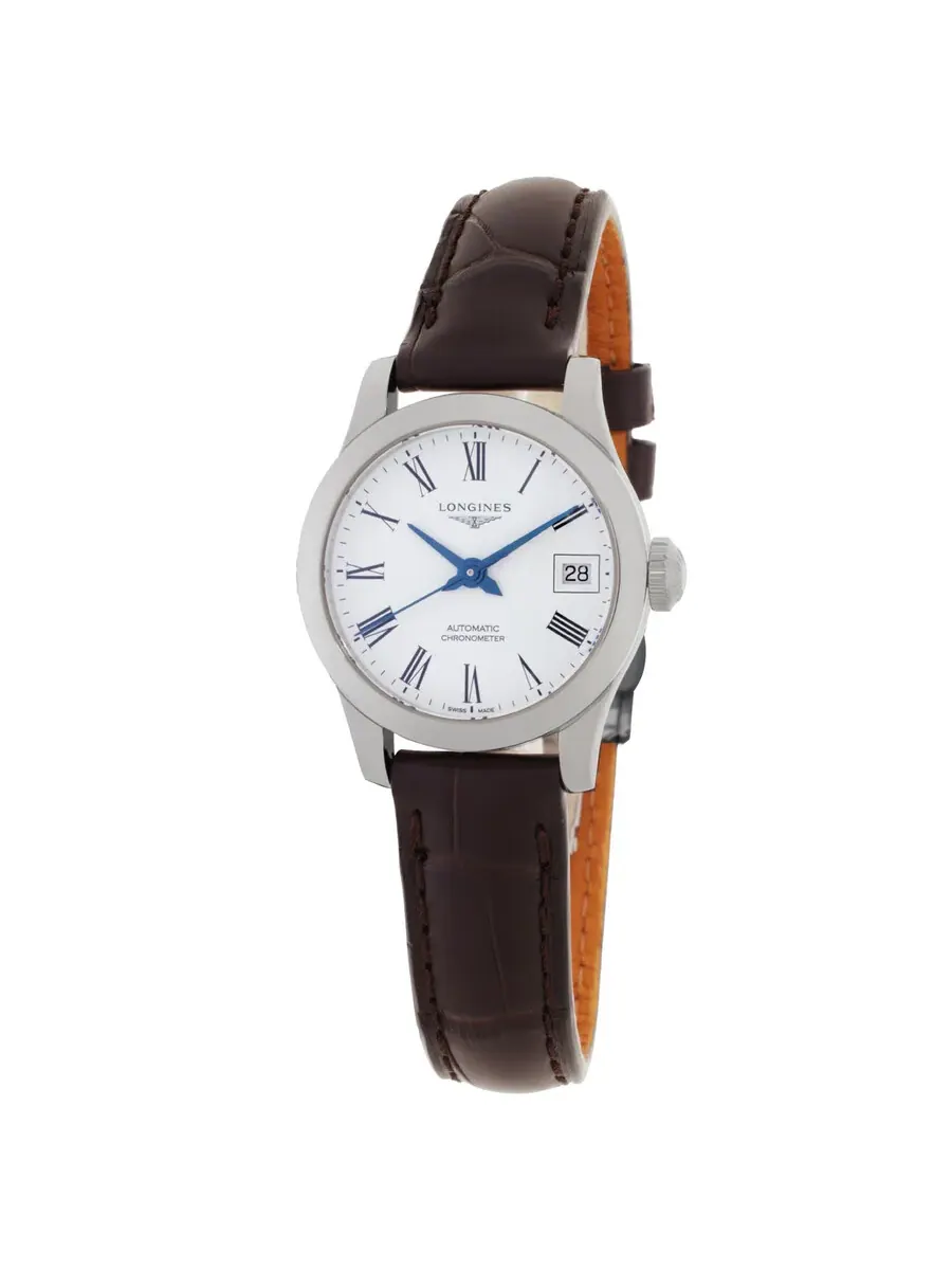 Женские часы Longines Record Automatic с белым циферблатом L23204112