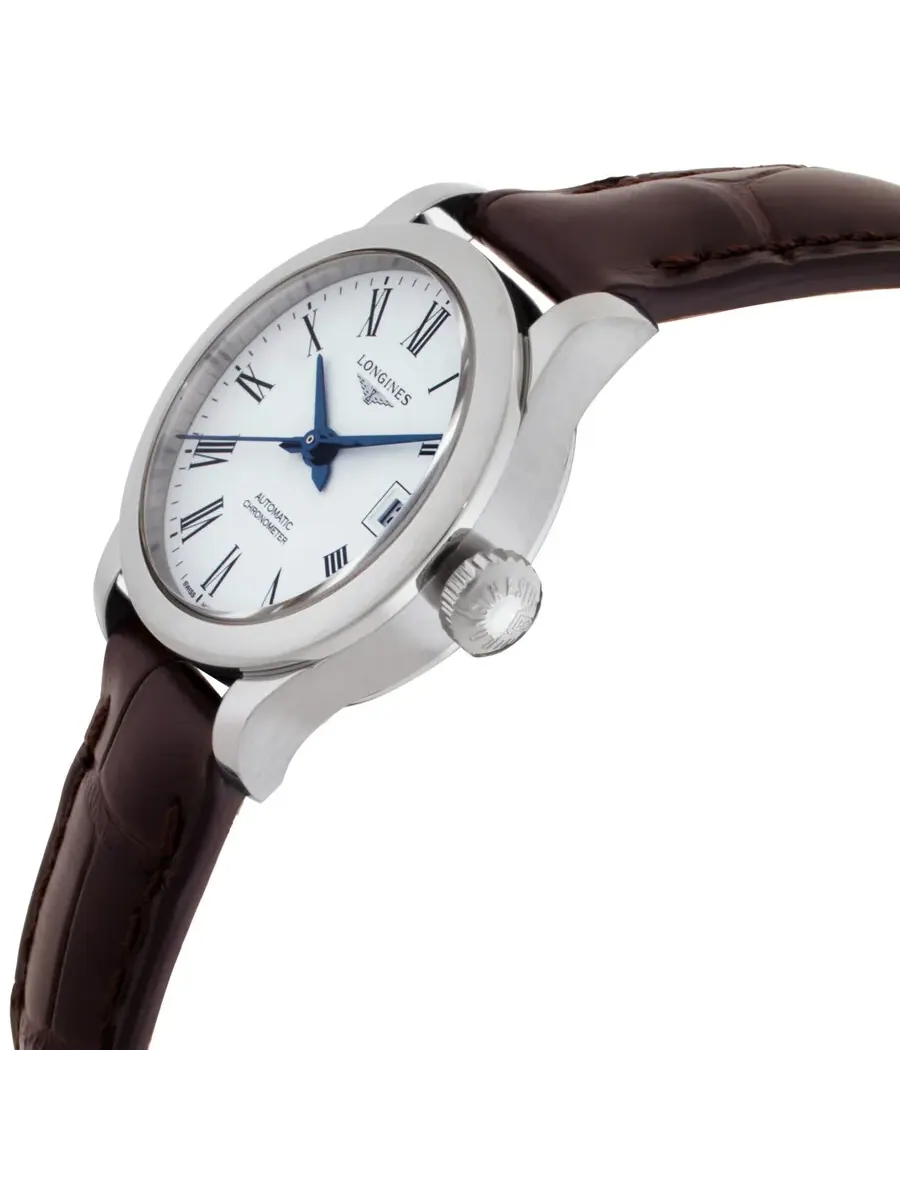 Женские часы Longines Record Automatic с белым циферблатом L23204112 — изображение 2 из 3, оттенок белый