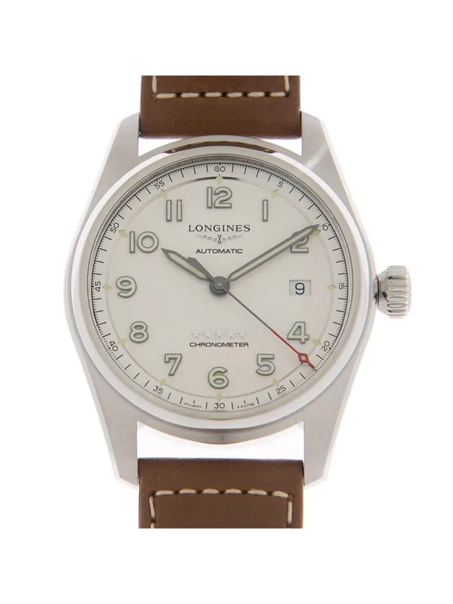 Мужские часы Longines Spirit Automatic Chronometer с белым циферблатом L3.810.4.73.2 — изображение 2 из 5, оттенок серебряный
