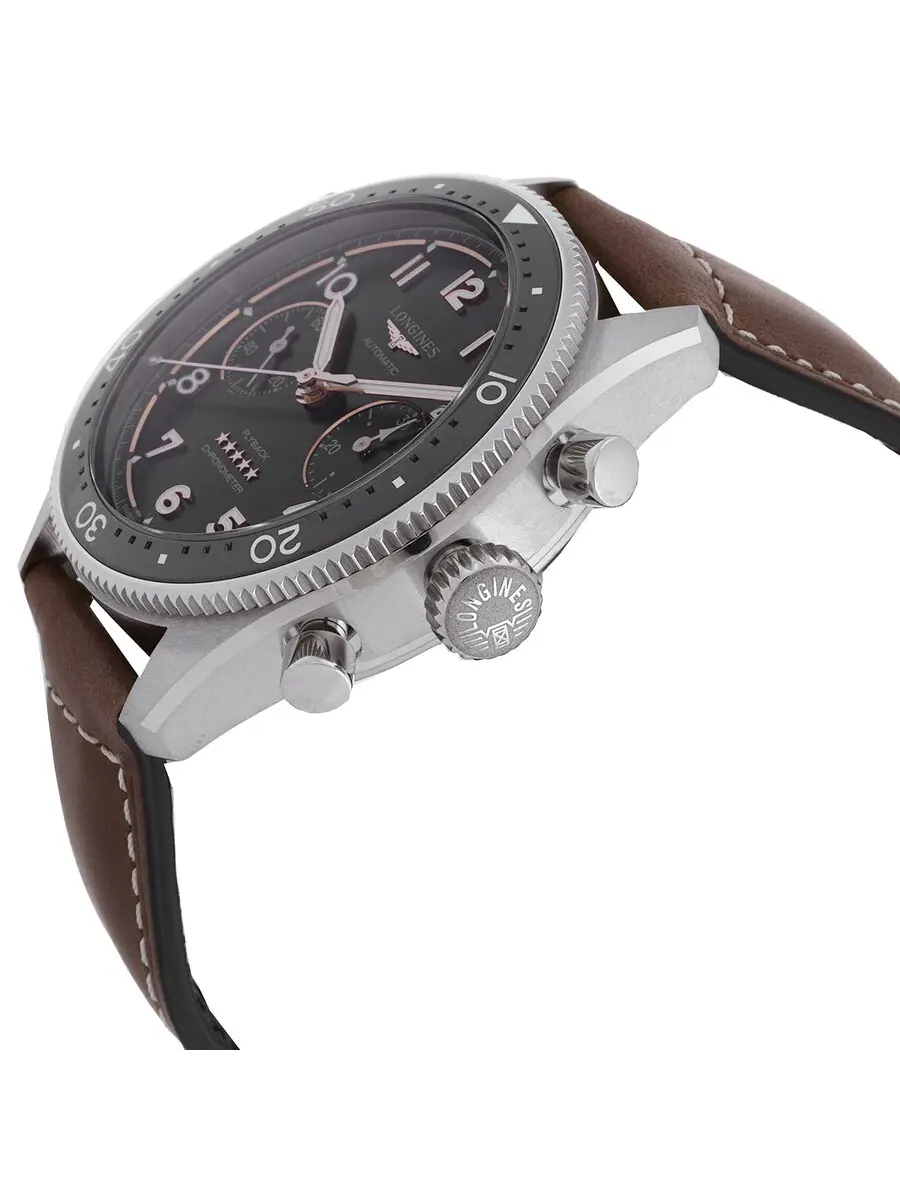 Мужские часы Longines Spirit Flyback Chronograph Automatic с черным циферблатом L3.821.4.53.2 — изображение 2 из 3