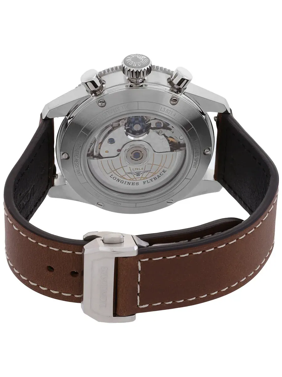 Мужские часы Longines Spirit Flyback Chronograph Automatic с черным циферблатом L3.821.4.53.2 — изображение 3 из 3