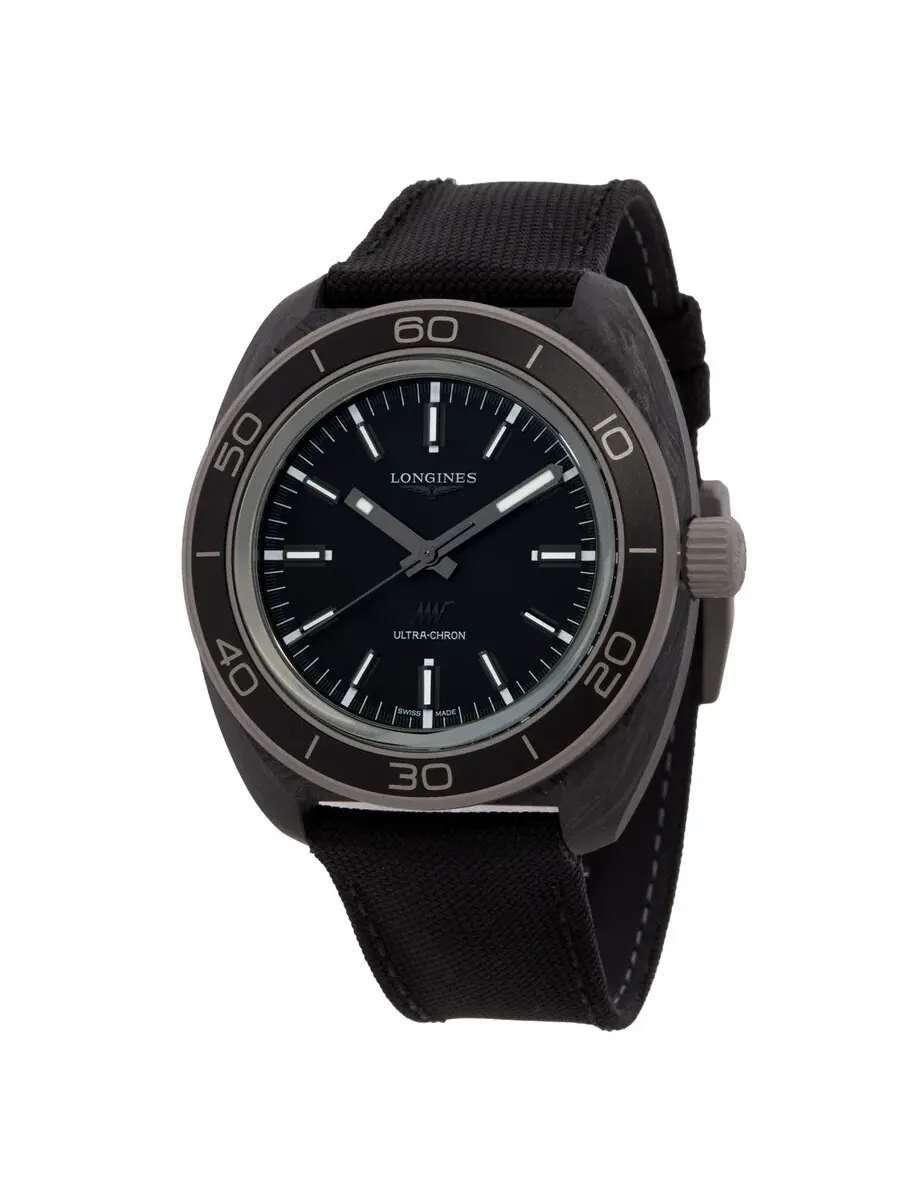 Мужские часы Longines Ultra-Chron Carbon Automatic с угольно-серым циферблатом L28394522
