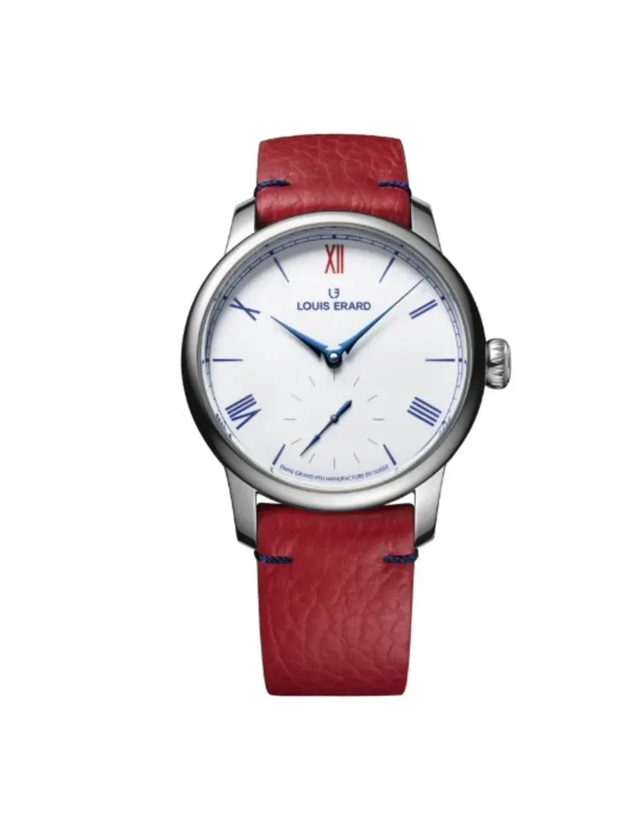 Мужские часы Louis Erard Excellence email Grand Feu II Automatic с белым циферблатом 34238AA54.BVA95 — серебристый