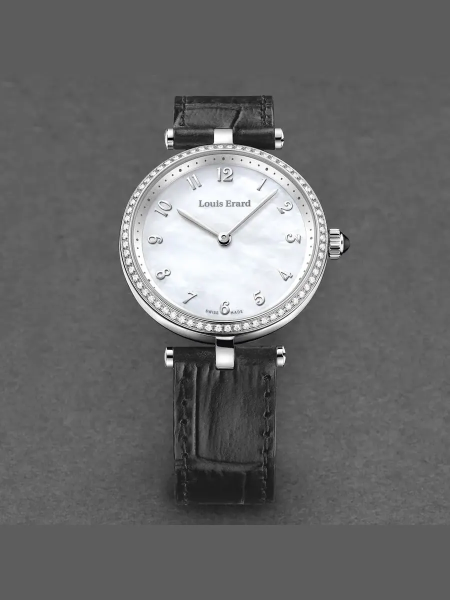 Женские часы Louis Erard Romance Quartz с белым циферблатом 11810SE34.BDBB5 — изображение 4 из 4, оттенок серебряный