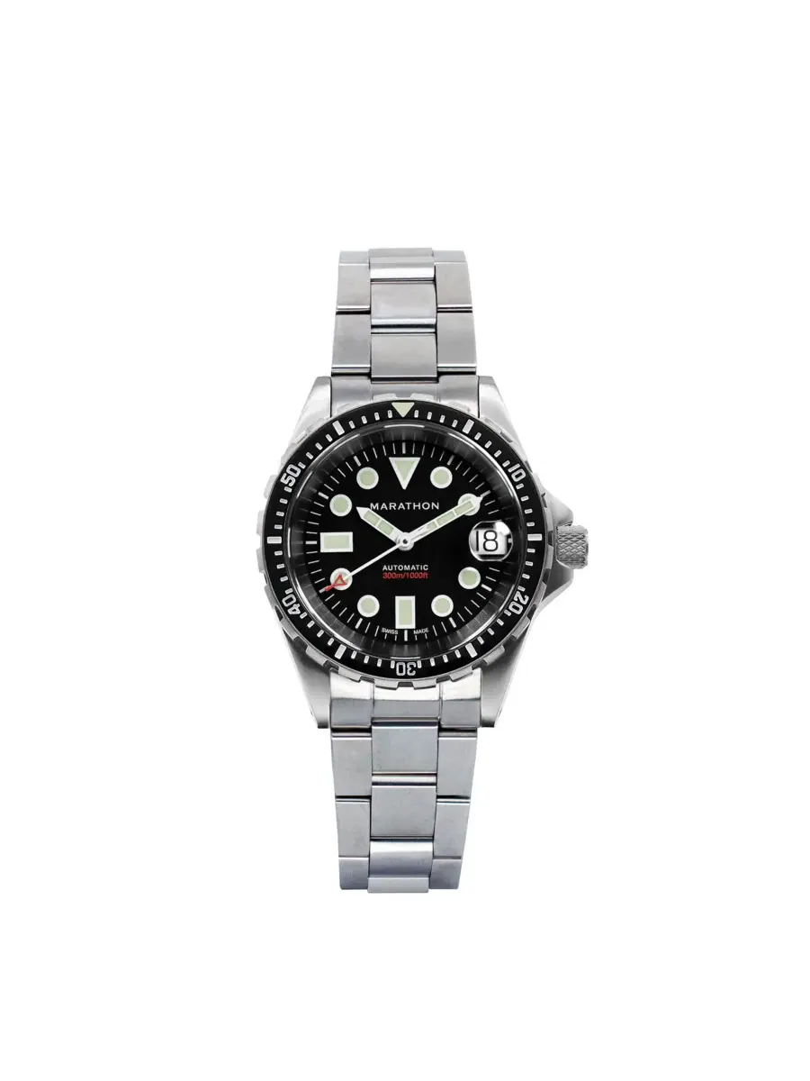 Часы Marathon 36 мм Osar-D Automatic с черным циферблатом для мужчин и женщин WW194026SS-2001-KIT — серебристый