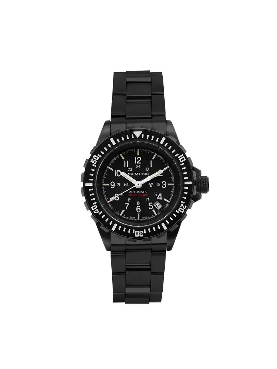 Часы унисекс Marathon 41 мм Anthracite Gsar автоматические с черным циферблатом WW194006BK-0009 — черный
