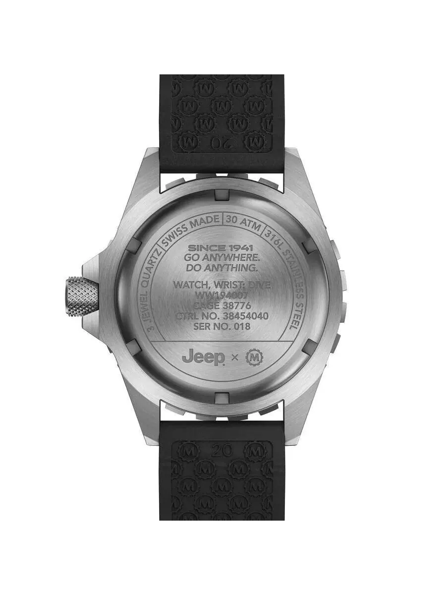 Марафон 41 мм Rubicon Tsar кварцевые черные часы унисекс WW194007SS-4130 Marathon — изображение 4 из 5, оттенок серебряный
