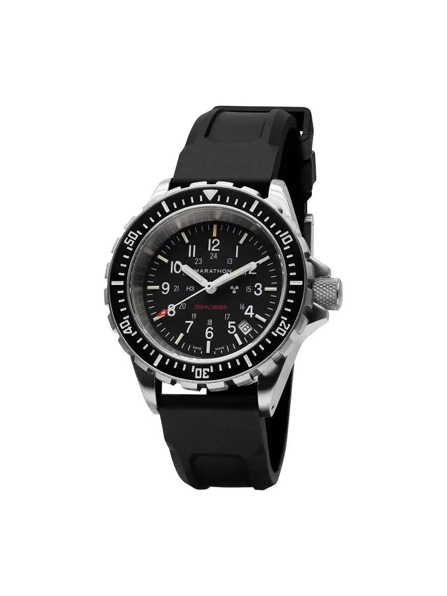 Мужские и женские часы Marathon 41мм Tsar Quartz с черным циферблатом WW194007SS-0130 — изображение 5 из 5
