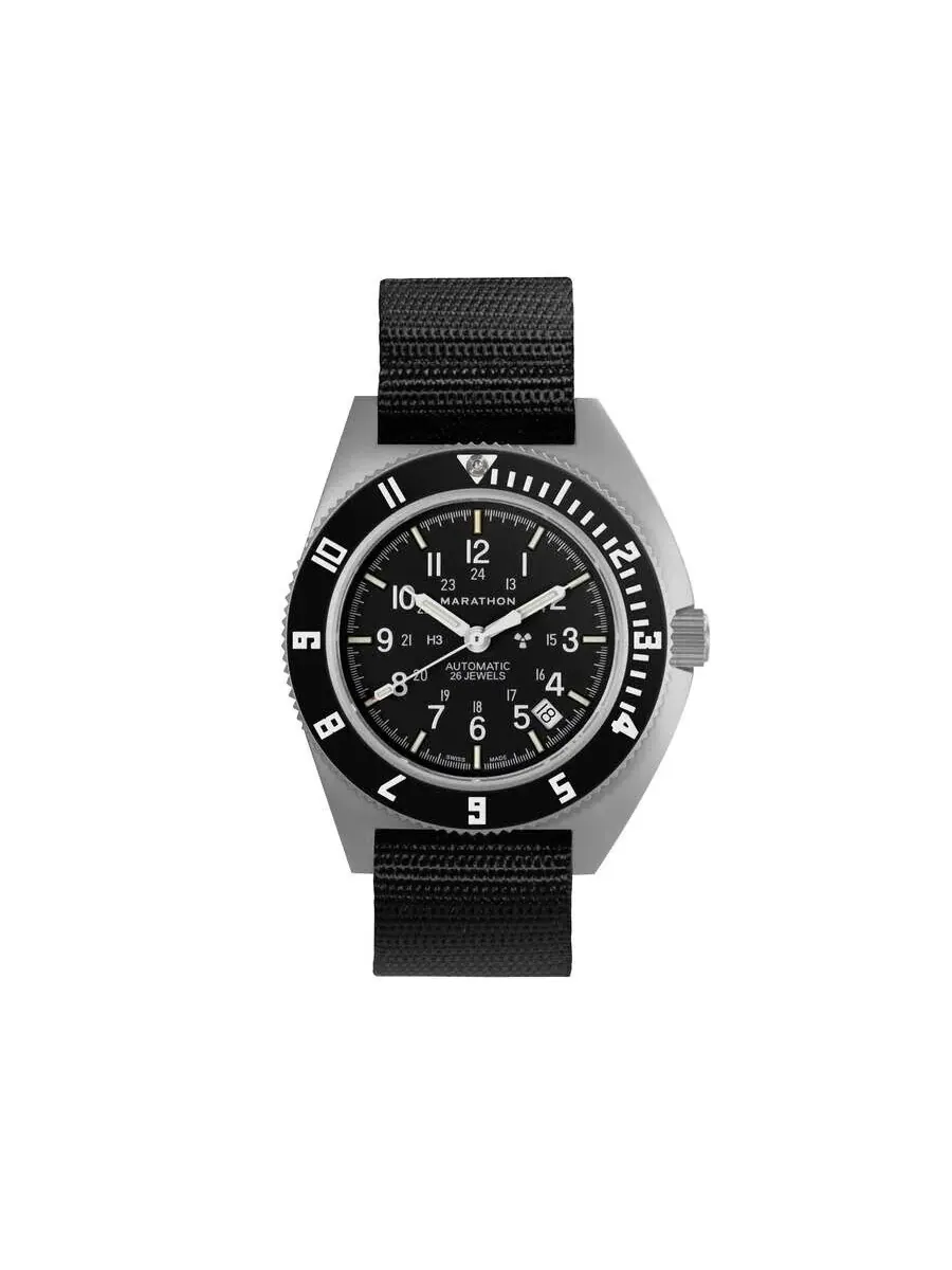 Мужские часы Marathon Ssnav-D Automatic с черным циферблатом WW194030SS-0101