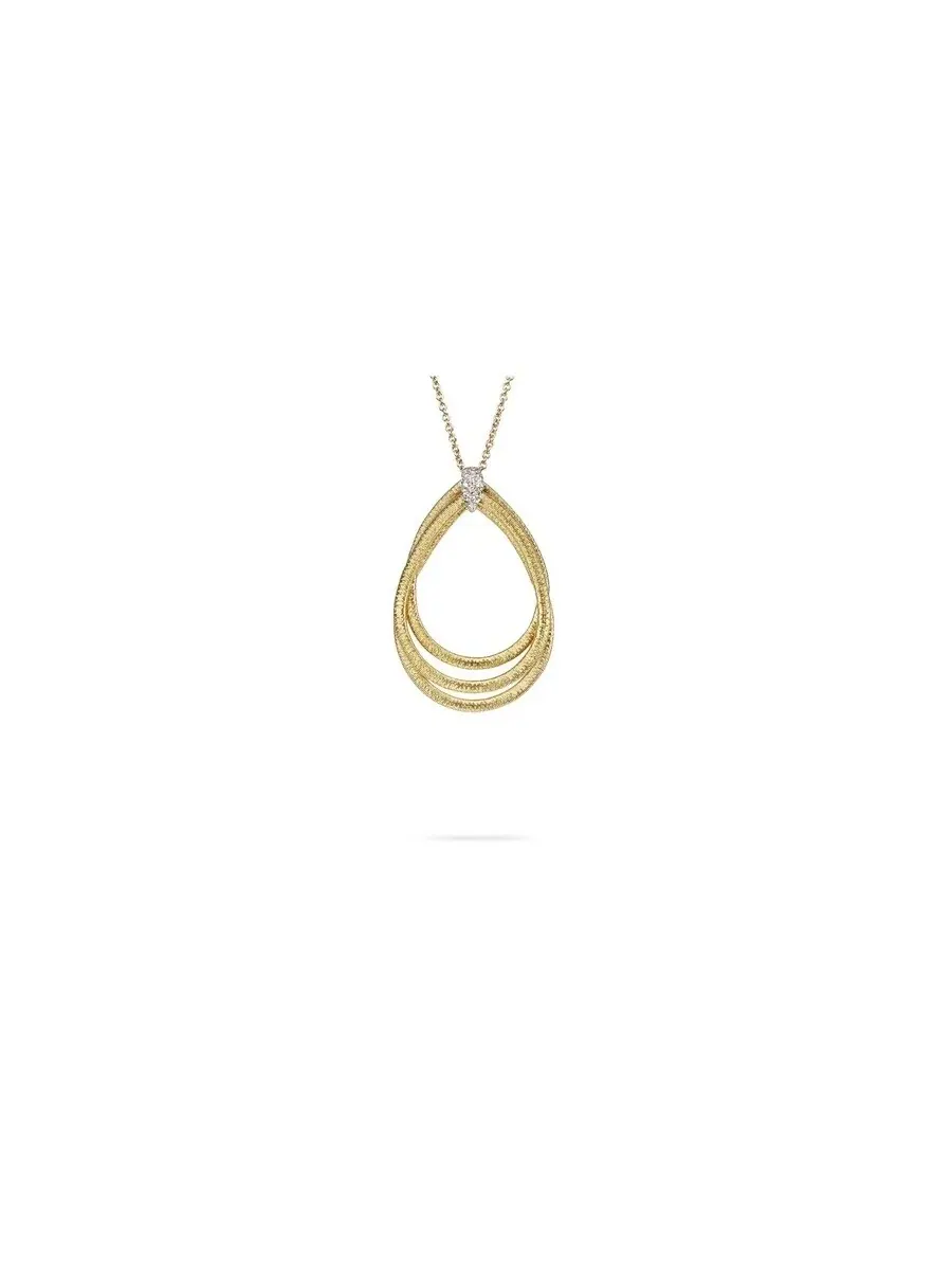Подвеска Marco Bicego Cairo из желтого золота 18 карат с бриллиантами, средняя, плетеная - CG707 B YW M5 — желтый
