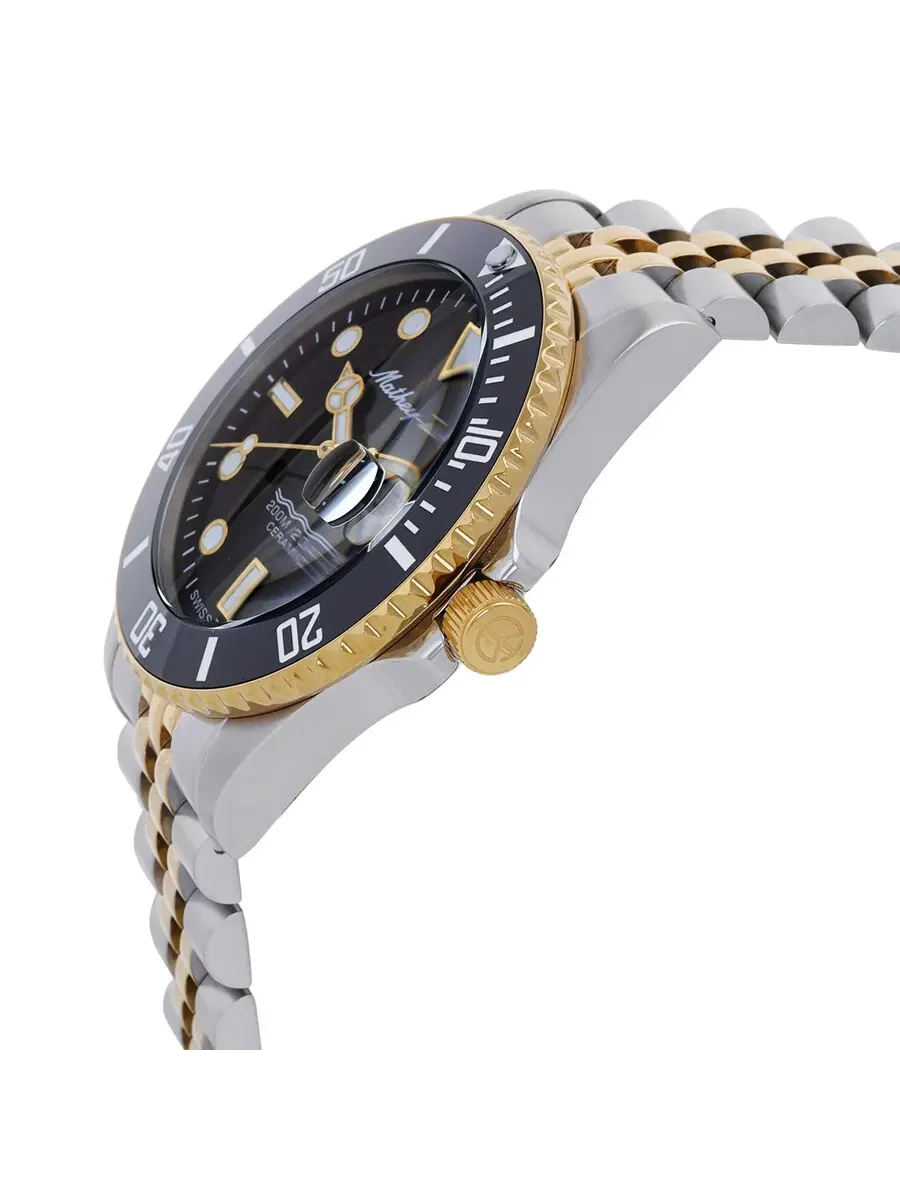 Мужские часы Mathey-Tissot Mathy Ceramic Quartz с черным циферблатом H901CRBN — изображение 2 из 3, оттенок черный