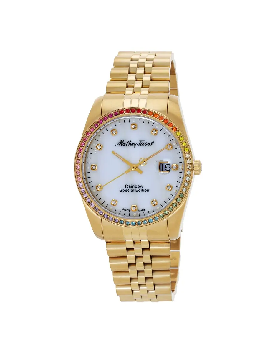 Mathey-Tissot Матей-Тиссо Матхи Рейнбоу Кварц Белый Циферблат Унисекс Часы H809PQYI — белый