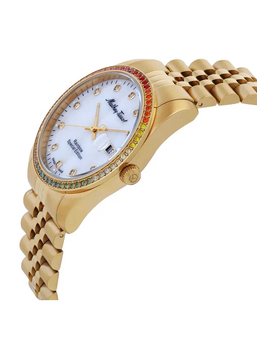 Mathey-Tissot Матей-Тиссо Матхи Рейнбоу Кварц Белый Циферблат Унисекс Часы H809PQYI — изображение 2 из 3